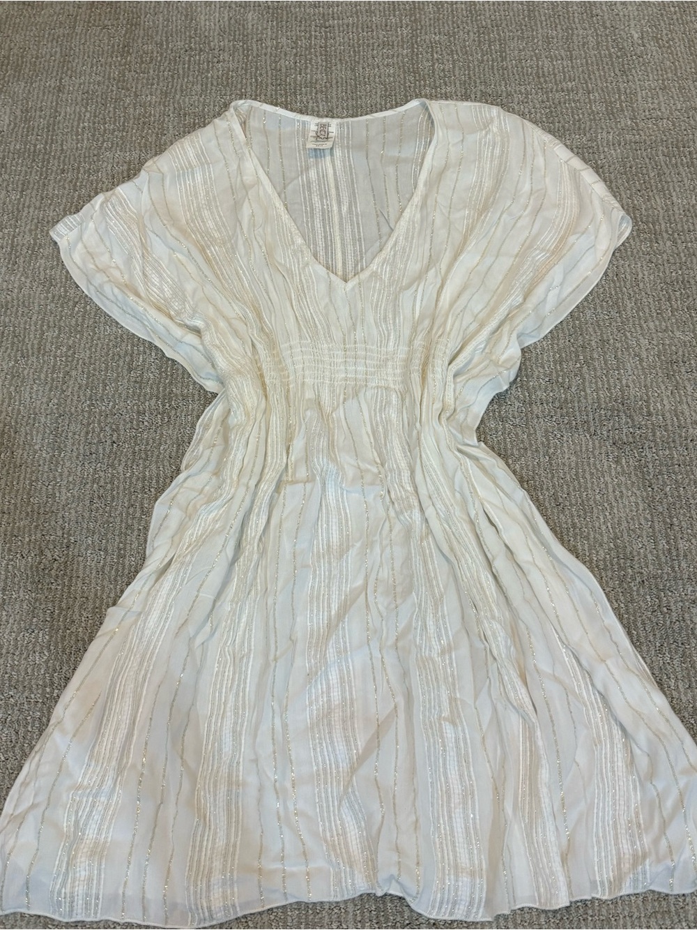 BECCA Cream V-Neck coverup